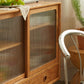 Contemporary Glass Doors Display Stand Pine Storage Cabinet for Dining Room Clearhalo 'Display & China Cabinets' 'display_china_cabinets' 'furn' 'furn_display_china_cabinets' 'Furniture' 'Kitchen & Dining Furniture' 1200x1200_f389b046-e573-418b-b643-cd73be0d6002