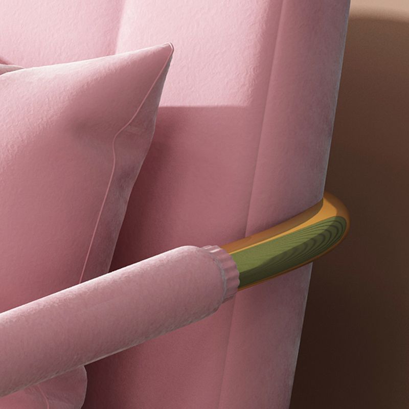 Sewn Pillow Back Velvet Sofa 28.35" High Metal Brass Arm Sofa Clearhalo 'Furniture' 'furniture_sofas' 'kitchen' 'kitchen_sofas' 'Living Room Furniture' 'Sofa' 'sofas' 1200x1200_f38baac6-d511-4bf6-b5a4-50ea4784420a