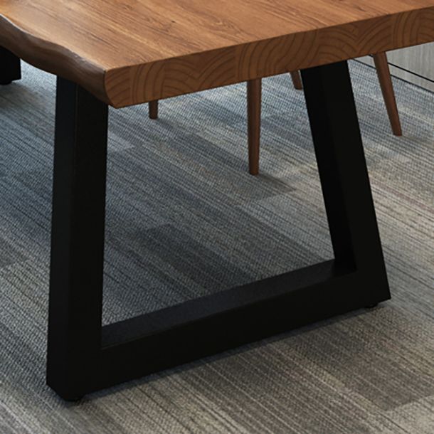 Solid Wood Writing Desk Brown Modern Style Meeting Office Desk Clearhalo 'furn' 'furn_office_desk' 'Furniture' 'Office Desks' 'Office Furniture' 'office_desk' 1200x1200_f38d2b54-19c4-4197-bf09-4d57547c1d29