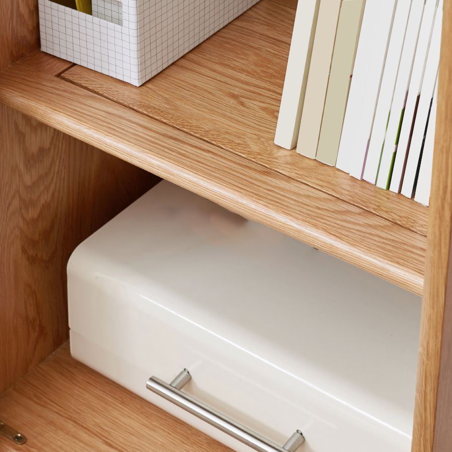 Modern Living Room Curio Cabinet Solid Wood with Glass Doors Clearhalo 'Display & China Cabinets' 'display_china_cabinets' 'furn' 'furn_display_china_cabinets' 'Furniture' 'Kitchen & Dining Furniture' 1200x1200_f38dc390-a5d9-4a56-9b32-a04eabc4cb19