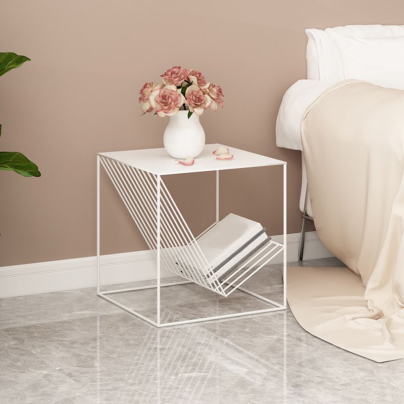 Métal 20 pouces h lit nightand ouvert Storage Iron Modern Night Table