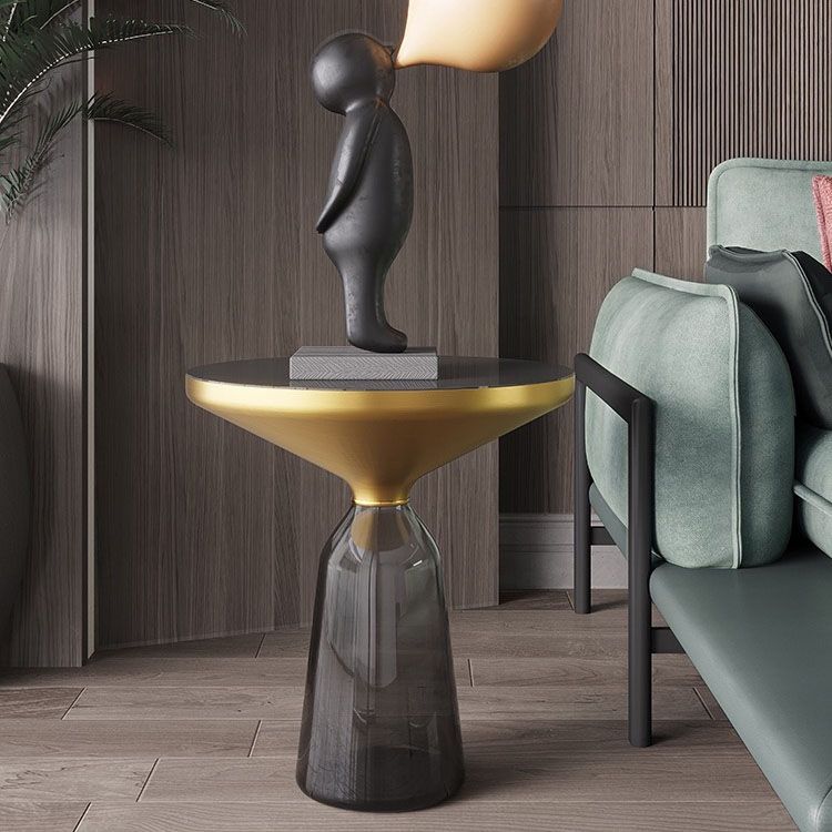 21,26 "tavolo da divano rotondo di divano rotondo in vetro in vetro in stile 21.26"