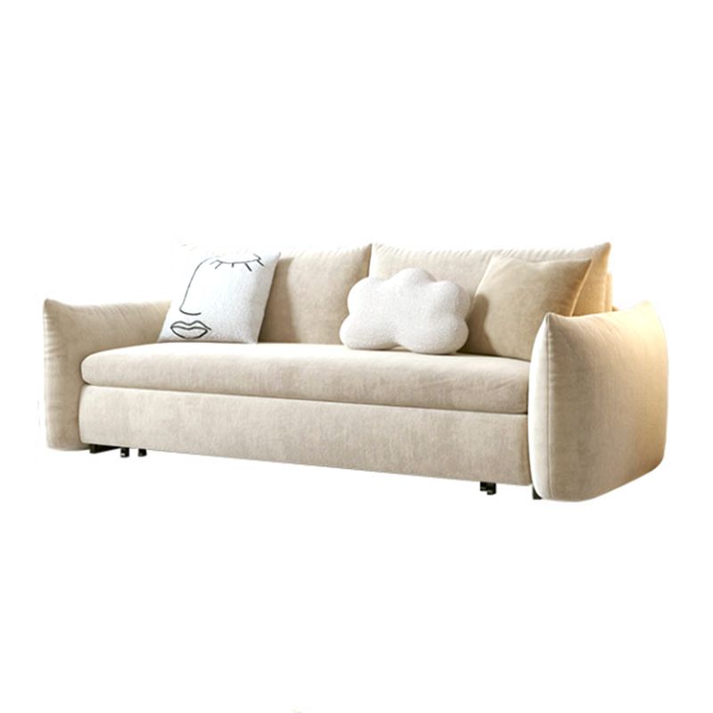 Velvet Sofa Bed with Square Arm Convertible 35.43" D Sofa for Living Room