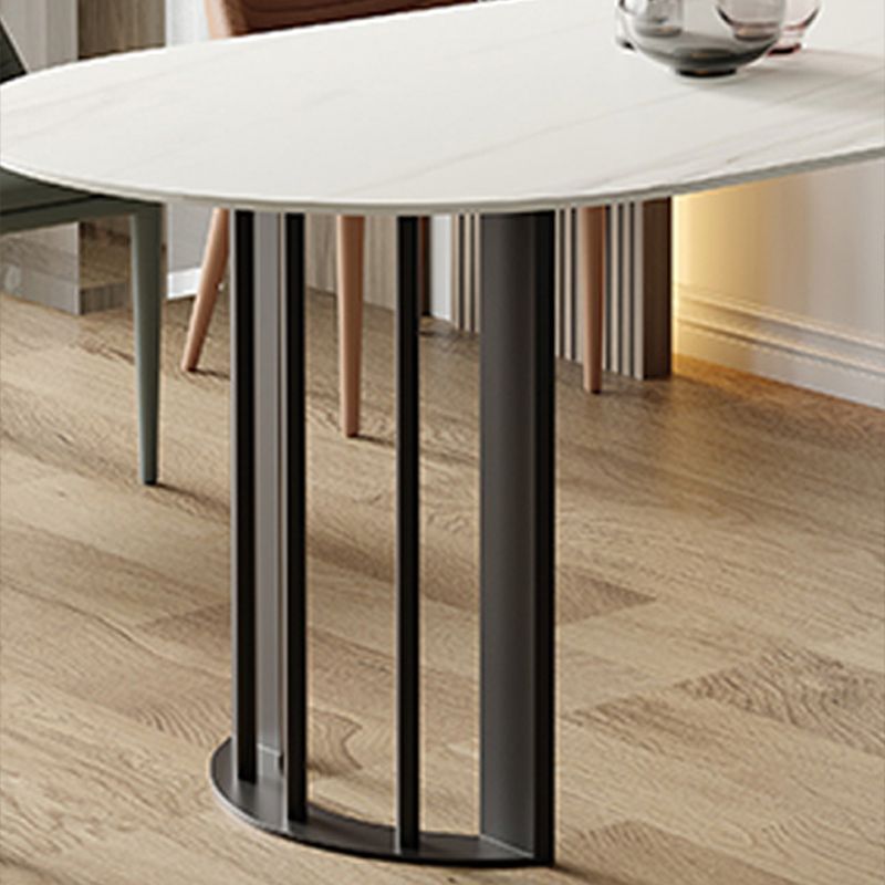 Stone Contemporary Writing Desk Bedroom Office Desk with White Legs Clearhalo 'furn' 'furn_office_desk' 'Furniture' 'Office Desks' 'Office Furniture' 'office_desk' 1200x1200_f3916706-c081-4543-bba2-1778d4afead0