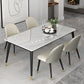 Industrial White Table for Restaurant Rectangle Dining Table with Metal 4 Legs Clearhalo 'Dining Tables & Seating' 'Dining Tables' 'dining_table' 'furn' 'furn_dining_table' 'Furniture' 'furniture_dining_table' 'Kitchen & Dining Furniture' 'kitchen' 'kitchen_dining_table' 1200x1200_f39310b6-0ae9-4443-a270-ec72bebdc10b