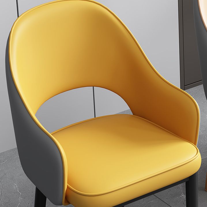 Glam Style Arm Chair Leather Open Back Dining Chair (Set of 2) Clearhalo 'Dining Chairs' 'Dining Tables & Seating' 'dining_chair' 'furn' 'furn_dining_chair' 'Furniture' 'furniture_dining_chair' 'Kitchen & Dining Furniture' 1200x1200_f3931aaa-9129-4061-b8f0-6ca58673449d