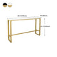 Glam Rectangle Stone Pub Bar Table Gold Iron Bar Dining Table with Trestle Pedestal Clearhalo 'Bar Furniture' 'Bar Tables' 'bar_tables' 'furn' 'furn_bar_tables' 'Furniture' 'furniture_bar_tables' 'Kitchen & Dining Furniture' 1200x1200_f393f01a-6866-4e29-9edd-82b64ac84d20