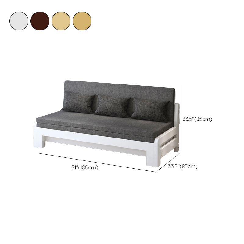 スカンジナビアの枕にはソファベッドが含まれていました33 "wソリッドウッドスリーパーソファ