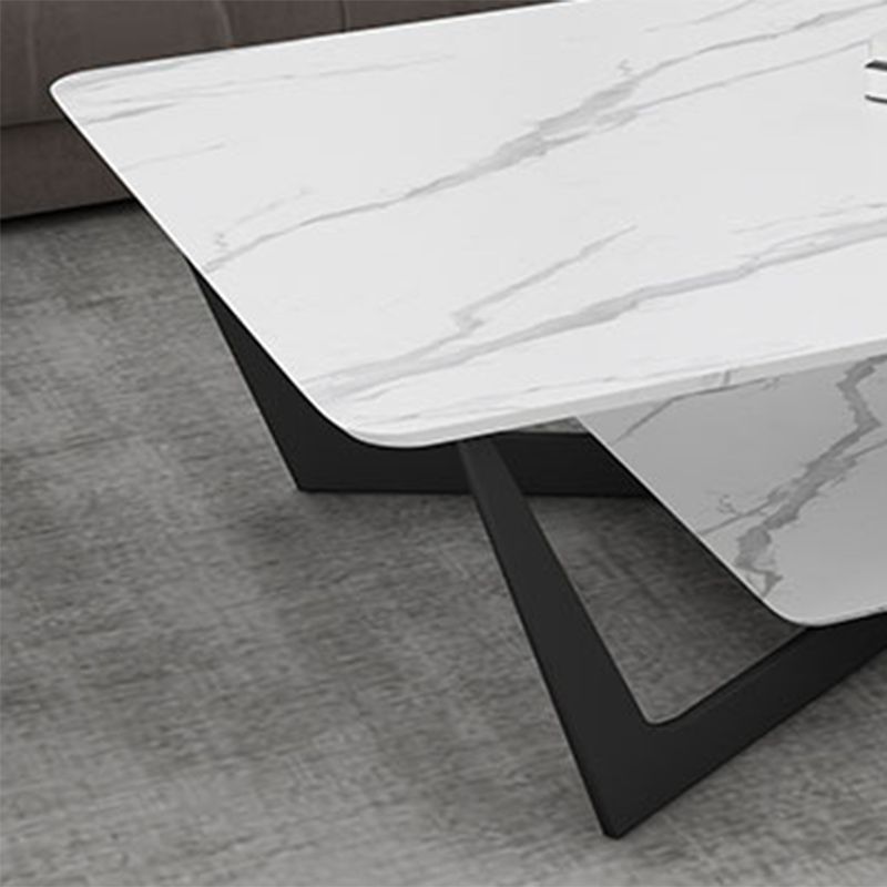 Modern Style Black Gold/white/grey/white Gold Rock Board Table with Iron Base Coffee Table Clearhalo 'Coffee & Accent Tables' 'Coffee Tables' 'coffee_tables' 'furn' 'furn_coffee_tables' 'Furniture' 'Living Room Furniture' 1200x1200_f394526e-b5cf-48c4-a446-80cc33cb3883