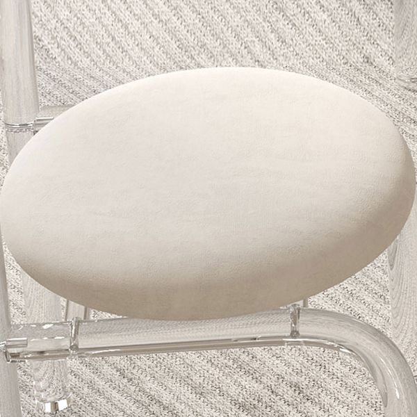 Silla de comedor acrílico transparente de estilo nórdico con tapizado para el hogar