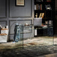 Office 29.53" Tall Writing Desk Rectangular Glass Top Office Desk
