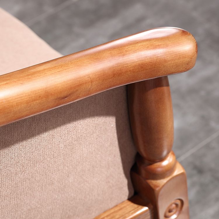 Traditional Solid Wood Dining Chair Fabric Dining Arm Chair for Home Use Clearhalo ' kitchen&dining_furn' 'Dining Chairs' 'Dining Tables & Seating' 'dining_chair' 'furn' 'furn_dining_chair' 'Furniture' 'furniture_dining_chair' 'Kitchen & Dining Furniture' 'kitchen' 1200x1200_f3980f9d-ed7d-4f71-8f15-21f8d47983f5