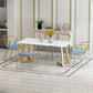 Marble Dining Site Table Traditional Luxury Rectangle Dining Table for Kitchen Home Clearhalo ' dining_table' 'Dining Tables & Seating' 'Dining Tables' 'furn' 'furn_dining_table' 'Furniture' 'furniture_dining_table' 'Kitchen & Dining Furniture' 'kitchen&dining_furn' 'kitchen' 'kitchen_dining_table' 1200x1200_f3997455-c4b9-41f5-be07-0b77faa879c1
