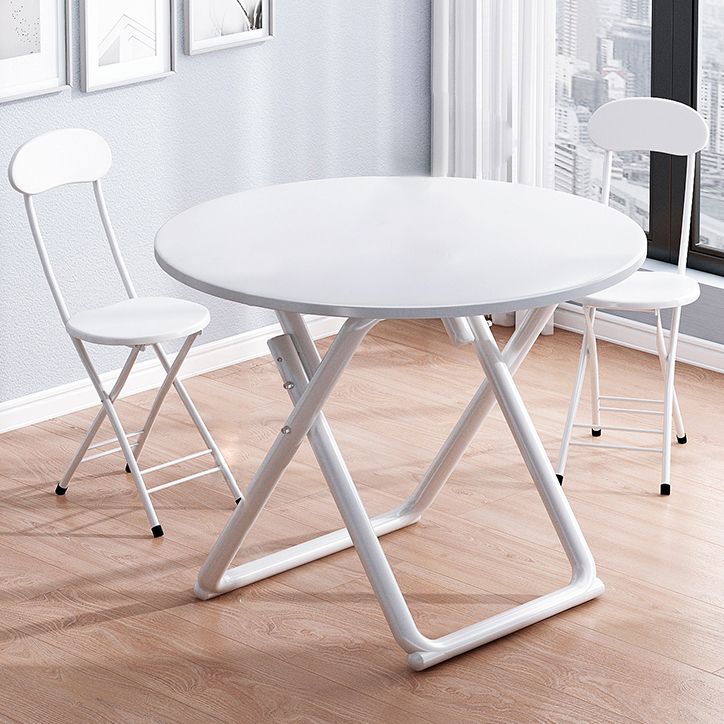 Modern Wooden Dining Room Set with Round Table Space-Saving Design Dining Table Furniture Clearhalo 'Dining Room Sets' 'Dining Tables & Seating' 'dining_room_set' 'furn' 'furn_dining_room_set' 'Furniture' 'furniture_dining_room_set' 'Kitchen & Dining Furniture' 'kitchen&dining_furn' 'kitchen' 1200x1200_f399e5e1-acdc-4e78-a02a-ea201cc399c5