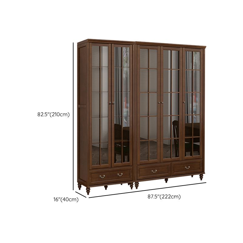 Mid-Century Modern Pine Storage Cabinet Solid Wood Brown Storage Cabinet with Drawer Clearhalo 'Cabinets & Chests' 'cabinets_chests' 'furn' 'furn_cabinets_chests' 'Furniture' 'Living Room Furniture' 1200x1200_f39ab904-ffa0-4445-9f6a-355e5c190b72