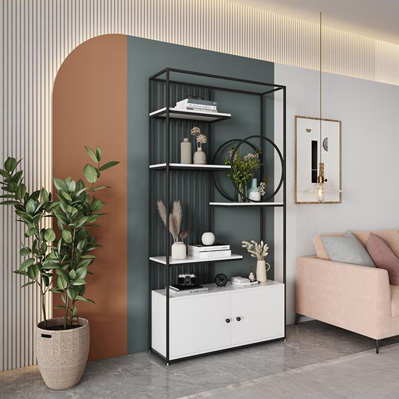 11.8" W Modern Metal Bookcase with Rectangular Shelves Etagere Bookshelf Clearhalo 'Bookcases' 'furn' 'furn_bookcases' 'Furniture' 'Office Furniture' 1200x1200_f39b40b8-5c8b-42d8-a4c5-1b1fbaac71bc