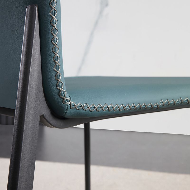 Dining Room Home Upholstered Chair Leather Parsons Armless Chair Clearhalo 'Dining Chairs' 'Dining Tables & Seating' 'dining_chair' 'furn' 'furn_dining_chair' 'Furniture' 'Kitchen & Dining Furniture' 1200x1200_f39c3764-0771-46e8-9a57-8c5ecfb5d298