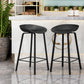Modern Plastic and Metal Counter Stool Footrest Bucket Backrest Counter-height Stool