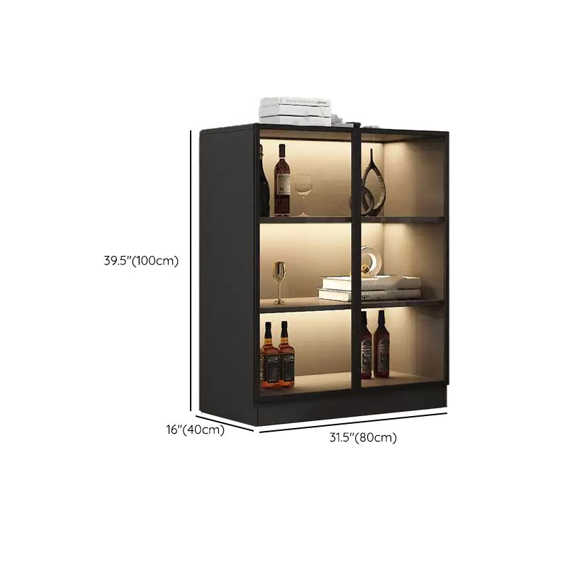 Modern Living Room Floor Cabinet Wood Multi-shelf with Glass Doors Clearhalo 'Display & China Cabinets' 'display_china_cabinets' 'furn' 'furn_display_china_cabinets' 'Furniture' 'Kitchen & Dining Furniture' 1200x1200_f39cccb2-13b8-4554-847c-0142e459a798