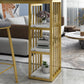 Glam Style Rectangle Wood Bar Height Pub Table for Living Room Clearhalo 'Bar Furniture' 'Bar Tables' 'bar_tables' 'furn' 'furn_bar_tables' 'Furniture' 'Kitchen & Dining Furniture' 1200x1200_f39d5199-3a69-46ba-8d6e-ccef1b538d80