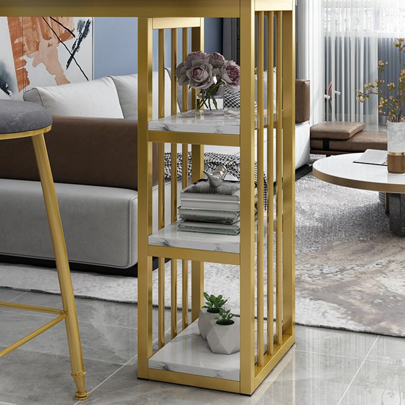 Glam Style Rectangle Wood Bar Height Pub Table for Living Room Clearhalo 'Bar Furniture' 'Bar Tables' 'bar_tables' 'furn' 'furn_bar_tables' 'Furniture' 'Kitchen & Dining Furniture' 1200x1200_f39d5199-3a69-46ba-8d6e-ccef1b538d80