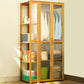 Modern Style Wardrobe Cabinet Wood Clothes Rail Wardrobe Armoire for Home