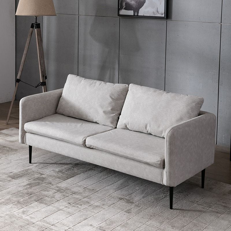 Faux Leather Cushions Sofa 61.02"/66.93" Wide Square Arm Loveseat Clearhalo 'furn' 'furn_sofas' 'Furniture' 'furniture_sofas' 'kitchen' 'kitchen_sofas' 'Living Room Furniture' 'Sofa' 'sofas' 1200x1200_f39dc13c-bf2a-4fff-8f82-a02e9a17b3bd