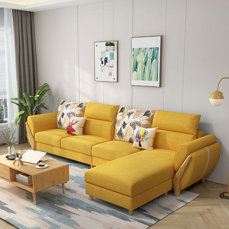 Nordic Fabric Living Room Pillow Top Arm Cushions Sofa Chaise Clearhalo 'furn' 'furn_sectionals' 'Furniture' 'Living Room Furniture' 'Sectionals' 1200x1200_f39e8477-a113-48b0-be5b-9453cd7b02a3