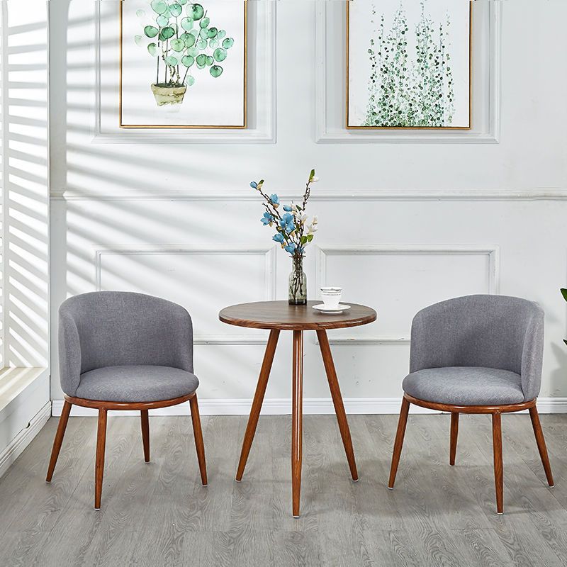 Fabric Dining Chair Modern Style Low Back Chair for Dining Room
