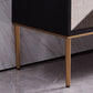 Glam -stijl dressoir houten dressoir met metalen benen voor woonkamer