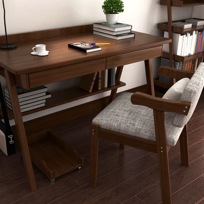 Eigentijdse stijl armstoel houten open rug eetstoelen voor binnen