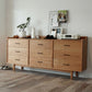 Sideboard moderno a 9 cassetto SIMPLICE SEMPLICE PINE PINE LEGNO PEGNO PER LA PAGA