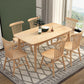 Rectangle Wood Dining Table Modern Rubber Wood Table in Nature/Walnut with 4 Legs Clearhalo ' dining_table' 'Dining Tables & Seating' 'Dining Tables' 'furn' 'furn_dining_table' 'Furniture' 'furniture_dining_table' 'Kitchen & Dining Furniture' 'kitchen&dining_furn' 'kitchen' 'kitchen_dining_table' 1200x1200_f3a22c5d-f879-4a08-8f4b-4c2d2afafeb7
