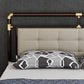 Industrial Metal Standard Bed, Open-Frame Rectangular Headboard Bed