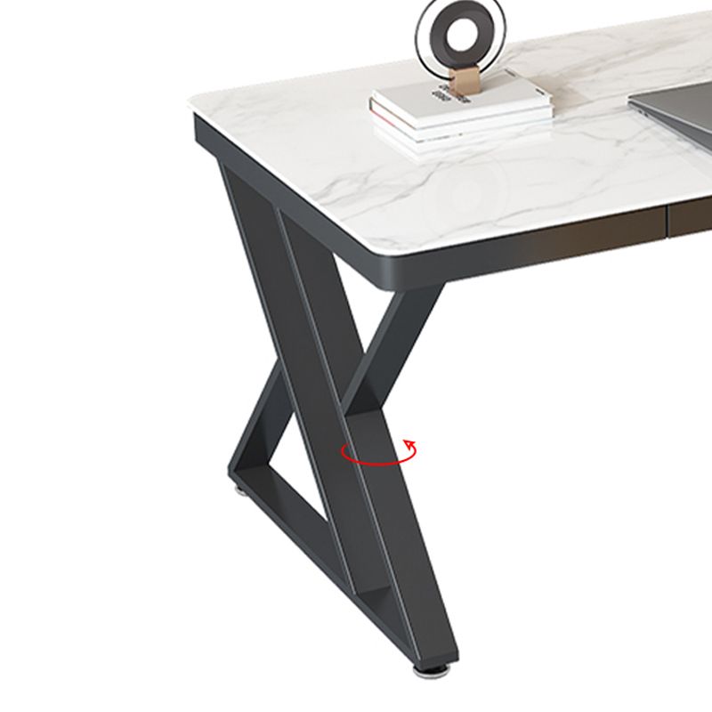 29 "H Glam Writing Desk Bureau de bureau en métal rectangulaire pour le bureau