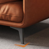 Sofá de brazo de almohada de cuero moderno de 33.5 "H para sala de estar para sala de estar