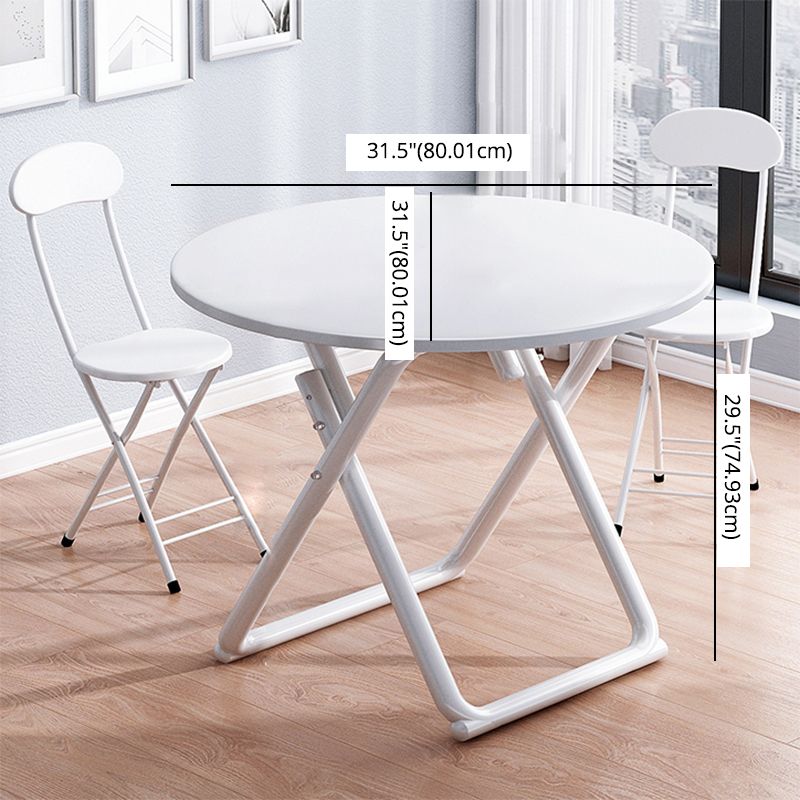 Modern Wooden Dining Room Set with Round Table Space-Saving Design Dining Table Furniture Clearhalo 'Dining Room Sets' 'Dining Tables & Seating' 'dining_room_set' 'furn' 'furn_dining_room_set' 'Furniture' 'furniture_dining_room_set' 'Kitchen & Dining Furniture' 'kitchen&dining_furn' 'kitchen' 1200x1200_f3a3ae40-a704-40f7-ba79-3591103babdc