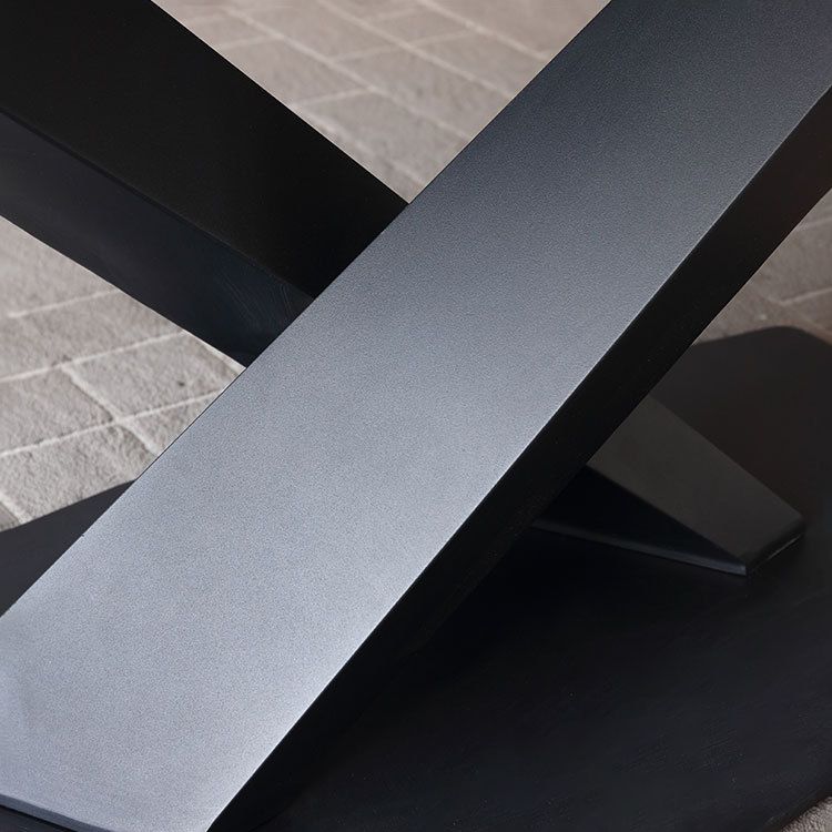 Modern Style Sintered Stone Dining Table Gray Rectangle Table with Pedestal Clearhalo ' dining_table' 'Dining Tables & Seating' 'Dining Tables' 'Furniture' 'furniture_dining_table' 'Kitchen & Dining Furniture' 'kitchen&dining_furn' 'kitchen' 'kitchen_dining_table' 1200x1200_f3a43c33-c3c4-413d-a1e1-2cd9846d87d7
