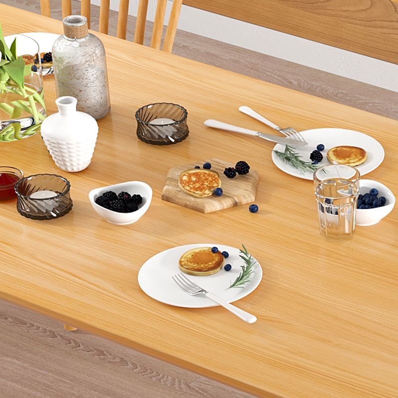 Ensemble de restauration en bois massif 1/4/5 PCS Table à manger rectangle avec chaises à dos de lattes