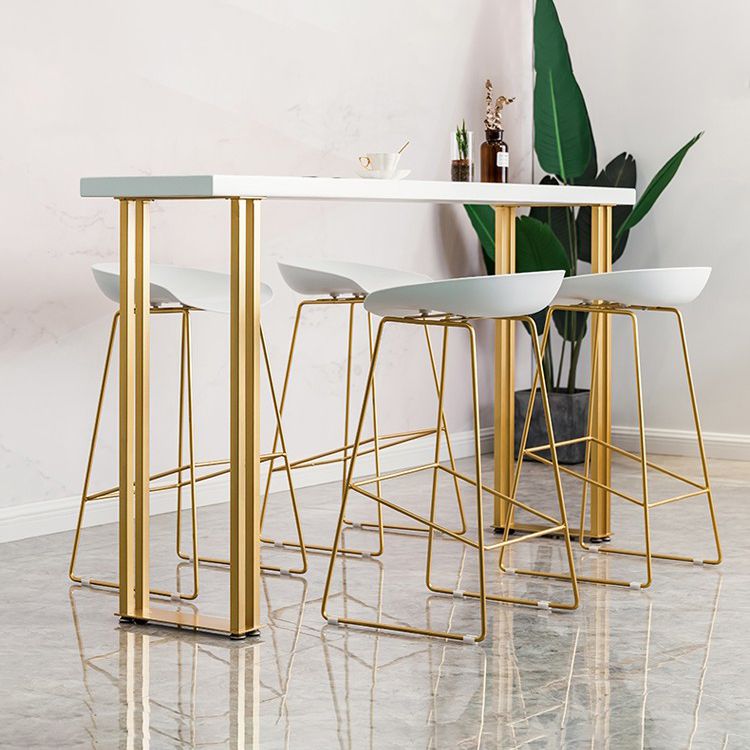 Dining Room Wood Top Counter Table Gold Base 42-inch Glam Style Bar Table Clearhalo 'Bar Furniture' 'Bar Tables' 'bar_tables' 'furn' 'furn_bar_tables' 'Furniture' 'furniture_bar_tables' 'Kitchen & Dining Furniture' 'kitchen&dining_furn' 'kitchen' 1200x1200_f3a5cc23-30aa-49dc-ab04-aa72113e12c4