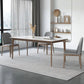 Industrial Style Dinner Table Stone Rectangle Dining Site Table in White Clearhalo 'Dining Tables & Seating' 'Dining Tables' 'dining_table' 'furn' 'furn_dining_table' 'Furniture' 'Kitchen & Dining Furniture' 1200x1200_f3a69590-0949-4f42-9a62-37e3c121e29e