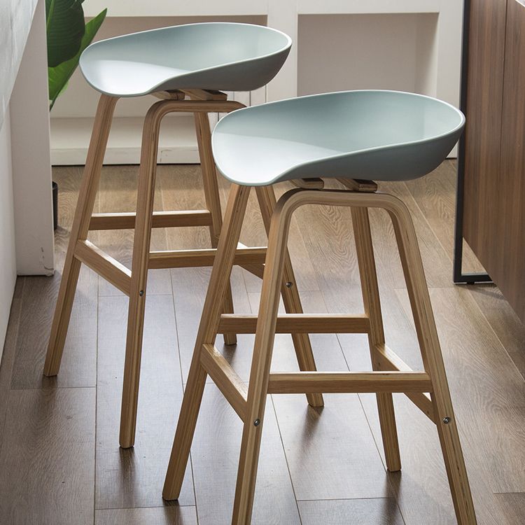 Modern Backless Barstool Indoor Wood Bar Stool with Acrylic Seat Clearhalo 'Bar Furniture' 'Bar Stools' 'bar_stools' 'furn' 'furn_bar_stools' 'furniture_bar_stools' 'Kitchen & Dining Furniture' 'kitchen&dining_furn' 'kitchen' 'kitchen_furn' Furniture' 1200x1200_f3a70fbf-c3ec-427d-83ae-6acd77b4c6f0