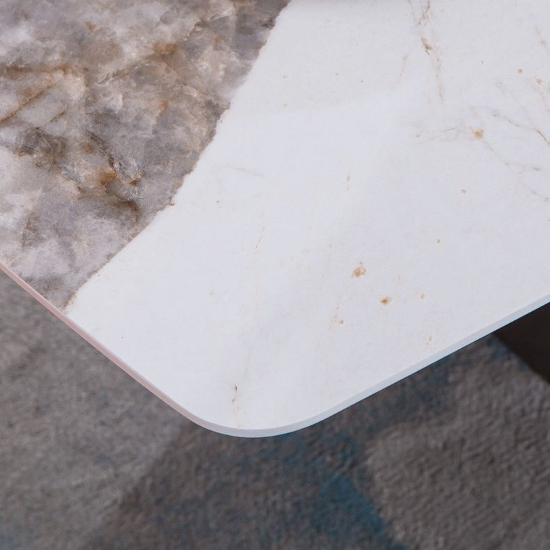 Metal Traditional Luxury Rectangle Table Sintered Stone Indoor Table with Pedestal Clearhalo ' dining_table' 'Dining Tables & Seating' 'Dining Tables' 'furn' 'furn_dining_table' 'Furniture' 'furniture_dining_table' 'Kitchen & Dining Furniture' 'kitchen&dining_furn' 'kitchen' 'kitchen_dining_table' 1200x1200_f3a9da5a-ae65-4d4c-8861-2cc20d8c4aa0