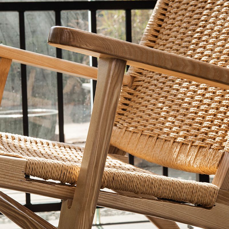 Modern Style Wood Base Rocking Chair Leisure Chaise Lazy Chair for Balcony Clearhalo 'Chairs & Seating' 'furn' 'furn_rocking_chairs' 'Furniture' 'Living Room Furniture' 'Rocking Chairs' 'rocking_chairs' 1200x1200_f3ac2dab-71e1-48c7-b7b1-bf87afaf70f8