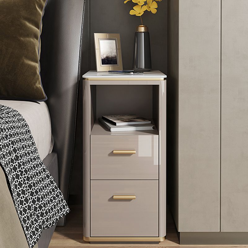 Nightstand de lit en pierre classique Glam Accent Table table de nuit pour chambre à coucher