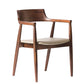 Home Kitchen Chair Open Back Solid Wood Dining Arm Chair in Brown Clearhalo 'Dining Chairs' 'Dining Tables & Seating' 'dining_chair' 'furn' 'furn_dining_chair' 'Furniture' 'Kitchen & Dining Furniture' 1200x1200_f3ace168-9ace-4e34-96f9-75a6a384b901
