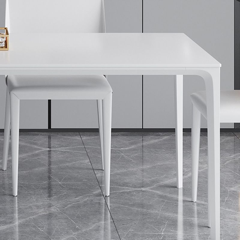 Industrial Dining Room Table Rectangle Stone Dinette Table for Home Clearhalo 'Dining Tables & Seating' 'Dining Tables' 'dining_table' 'furn' 'furn_dining_table' 'Furniture' 'Kitchen & Dining Furniture' 1200x1200_f3ad49ac-e0bc-47e8-8301-17dd415608aa
