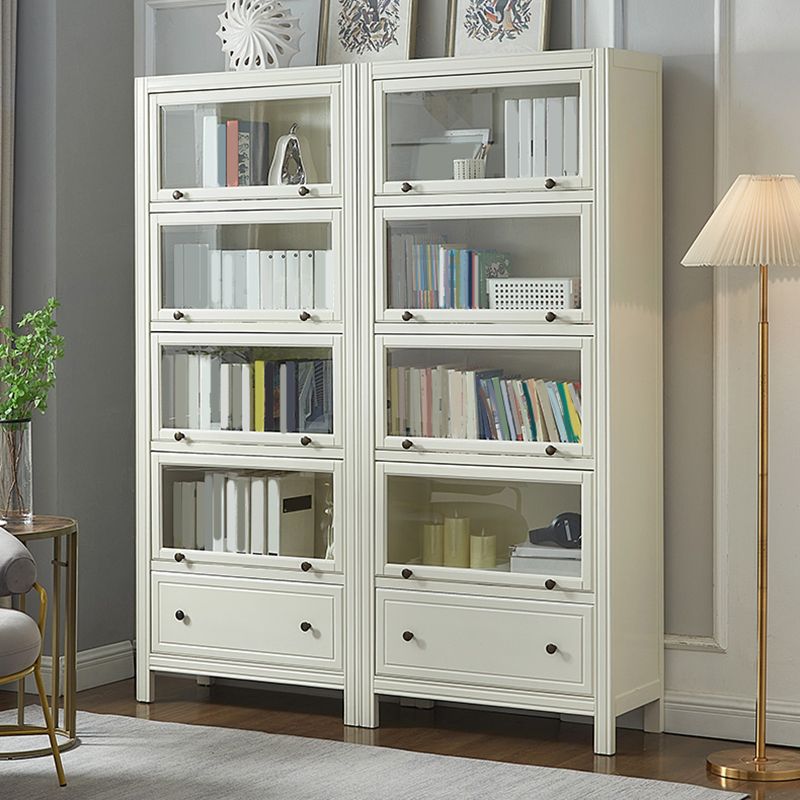 Modern Bookshelf Closed Back Standard Wooden Bookcase for Study Room