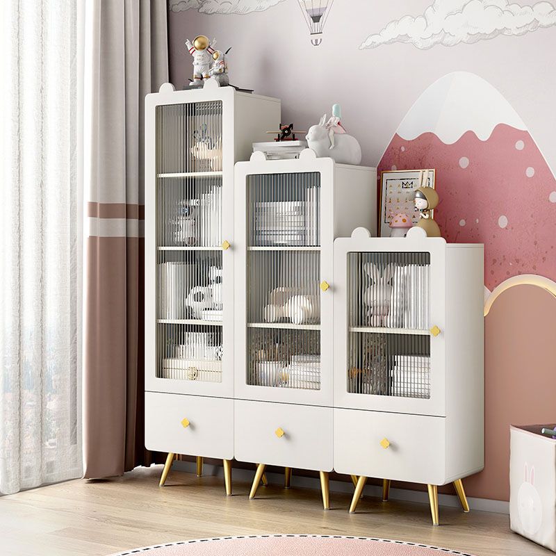 14" D Wooden Bookshelf Modern Closed Storage Bookcase with Drawer and Door Clearhalo 'Bookcases' 'furn' 'furn_bookcases' 'Furniture' 'Office Furniture' 1200x1200_f3ae3796-4405-45b9-8249-6c1921001ab2