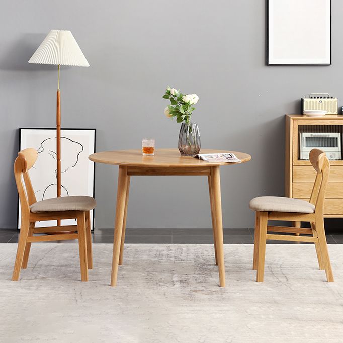 Modern Style Solid Wood Dining Table Round Table with 4 Legs for Coffee Shop Clearhalo ' dining_table' 'Dining Tables & Seating' 'Dining Tables' 'furn' 'furn_dining_table' 'Furniture' 'furniture_dining_table' 'Kitchen & Dining Furniture' 'kitchen&dining_furn' 'kitchen' 'kitchen_dining_table' 1200x1200_f3af60cc-6b1e-47a1-93eb-113e9ae3e248